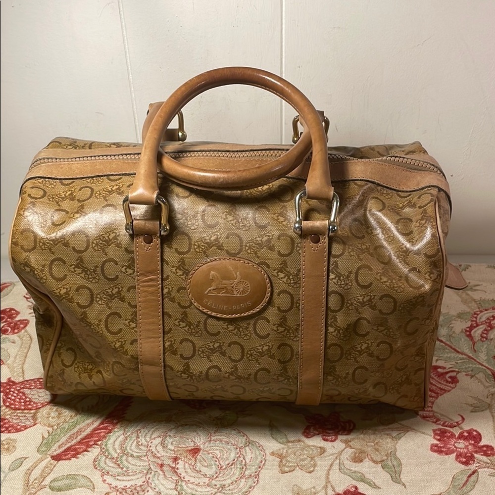 Celine Brown Travel Bag with Timeless Elegance